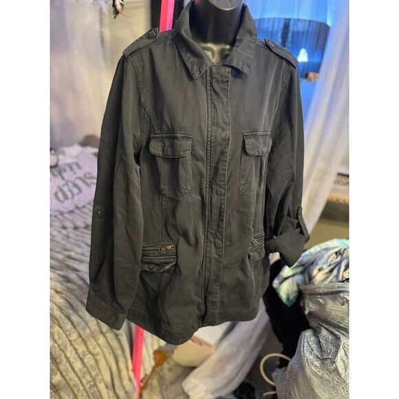 Torrid property of no one roses black utility Jacket/coat 2 - Picture 10 of 10